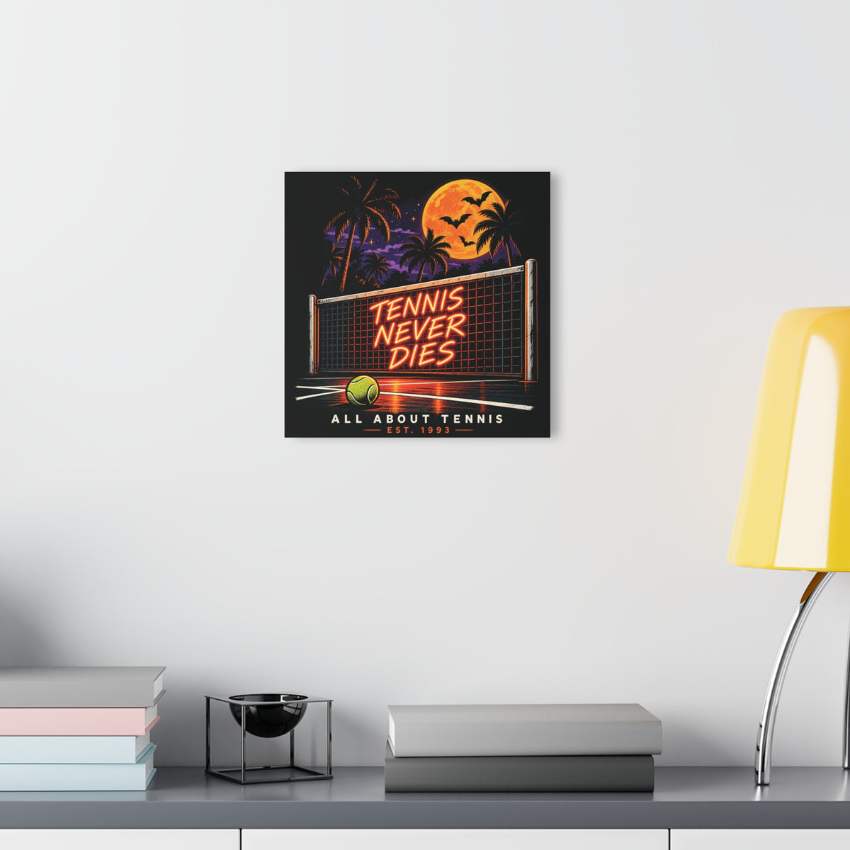 Tennis Never Dies Acrylic Prints (French Cleat Hanging)