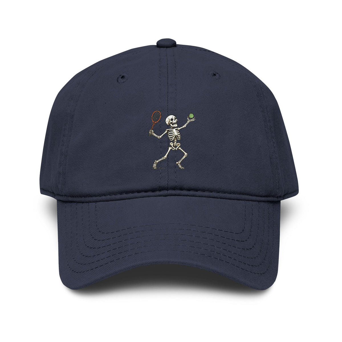 All About Tennis Skeleton Garment Washed Baseball Cap
