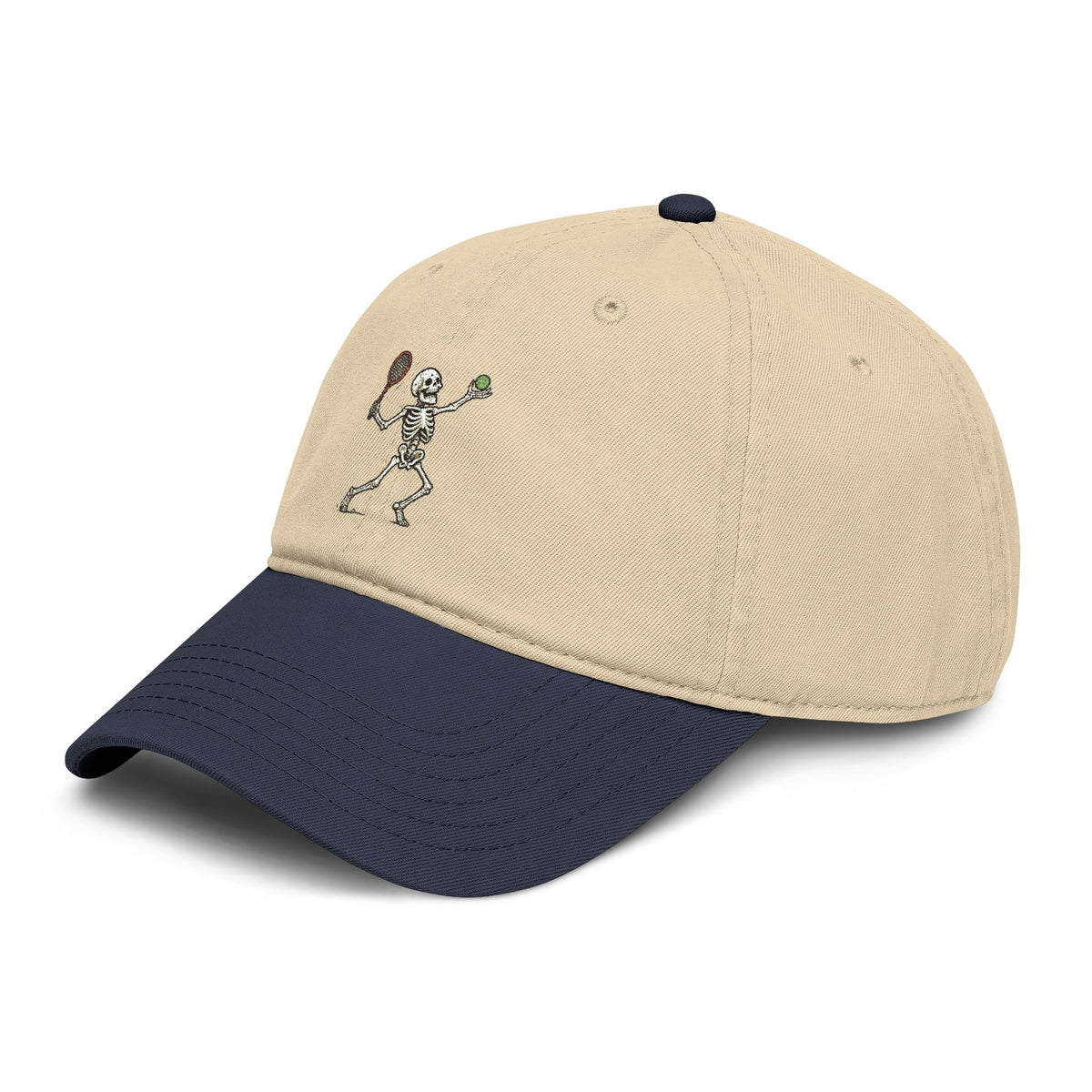 All About Tennis Skeleton Garment Washed Baseball Cap