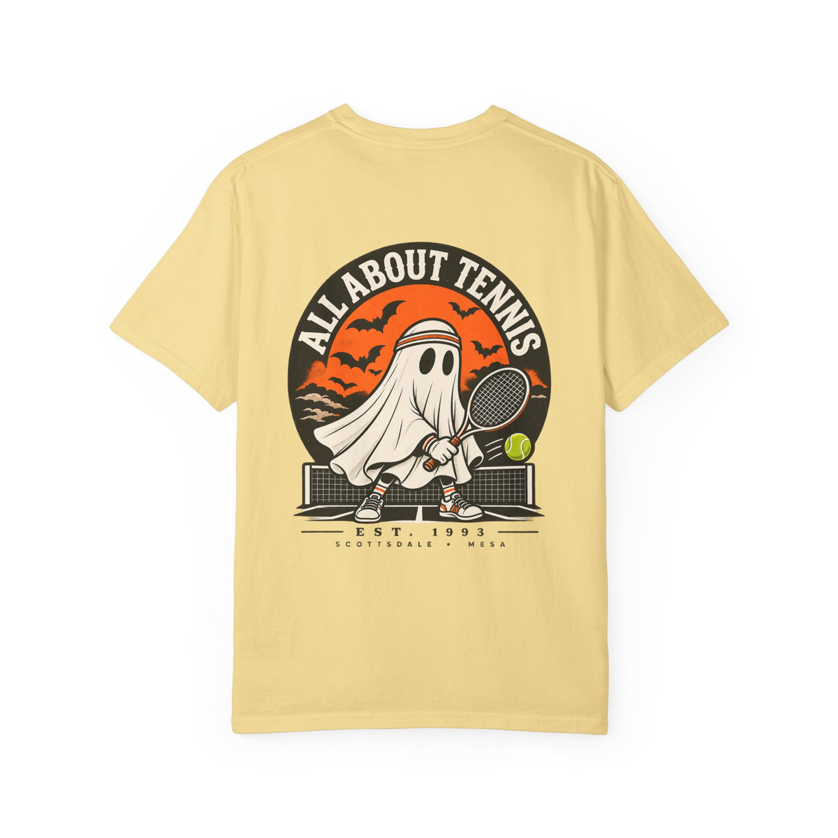 Headband Ghost Halloween Garment-Dyed T-shirt