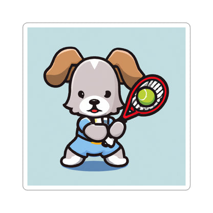 Tennis Dog Sticker (Blue)
