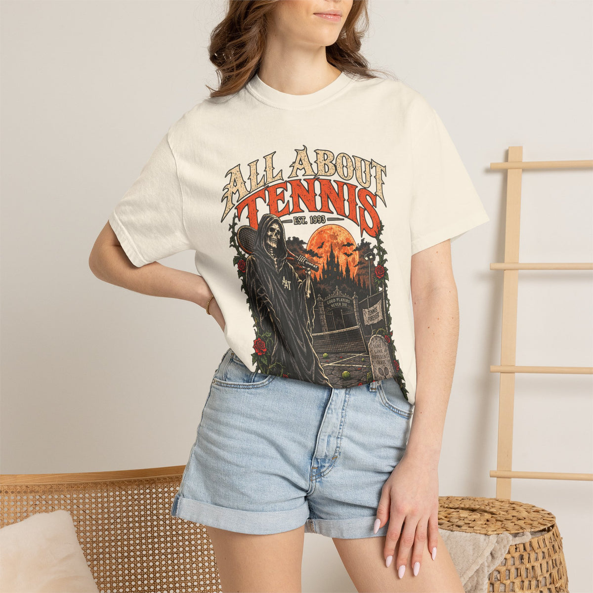 All About Tennis Halloween Garment-Dyed T-shirt
