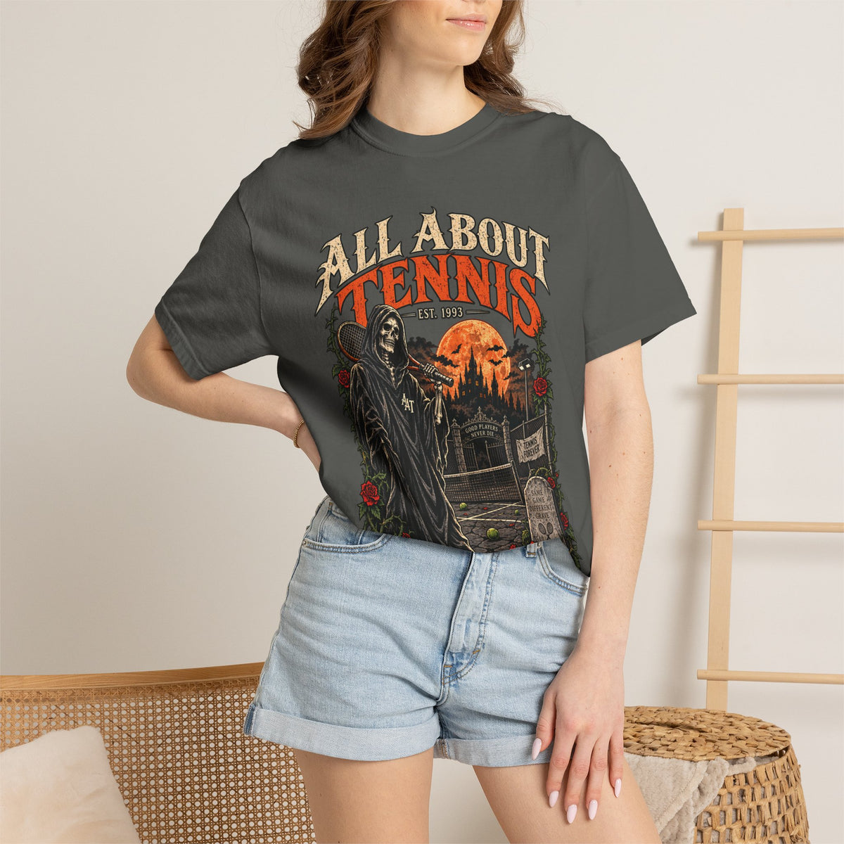All About Tennis Halloween Garment-Dyed T-shirt