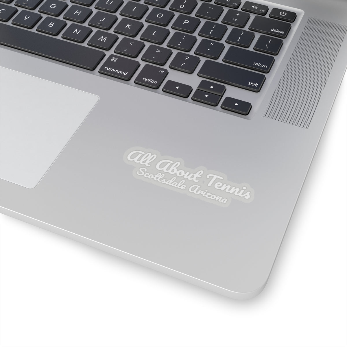 All About Tennis Scottsdale Arizona Stickers (White Pacifico)