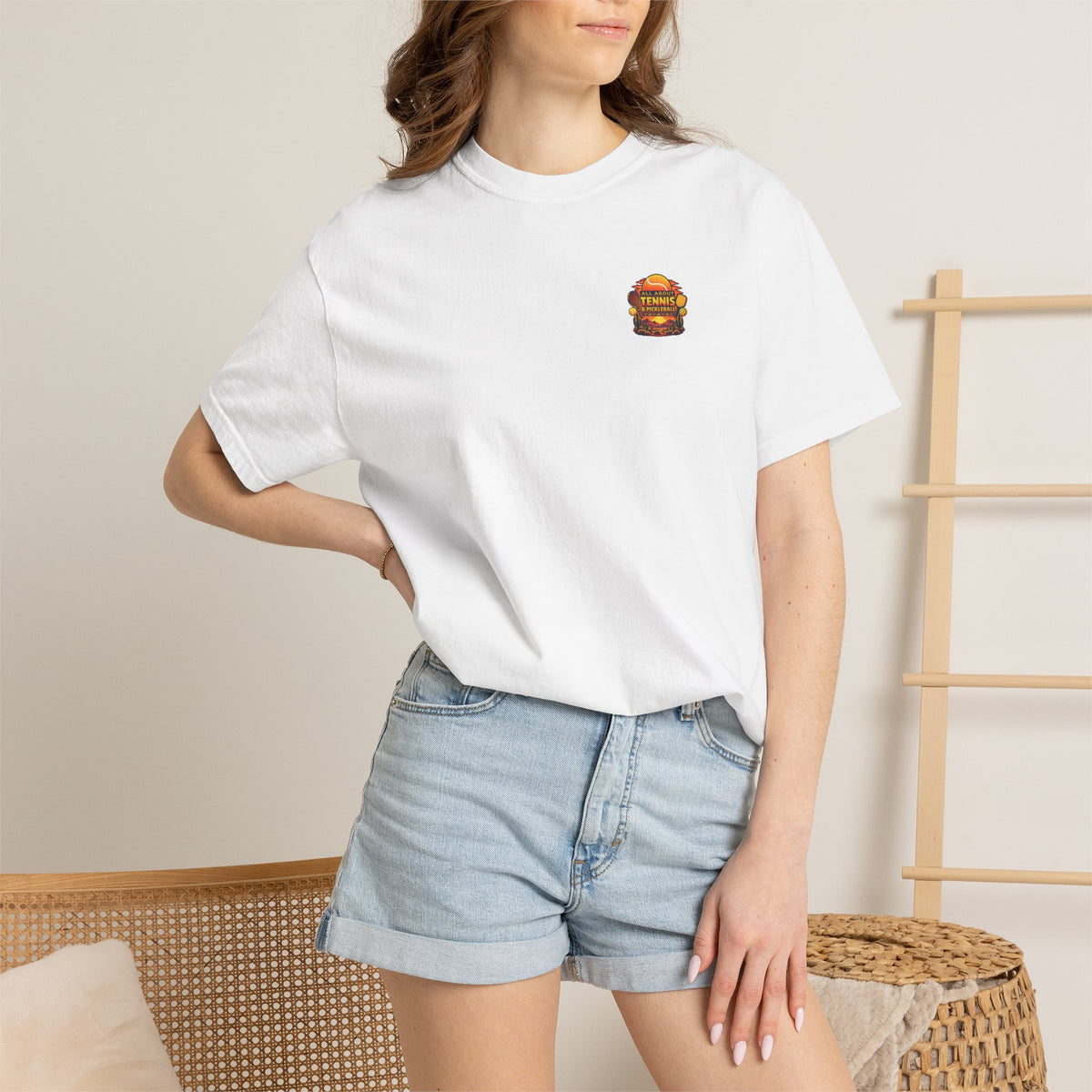 All About Tennis Sunset Garment-Dyed T-shirt