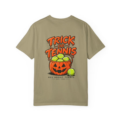 Trick or Tennis Halloween Garment-Dyed T-shirt