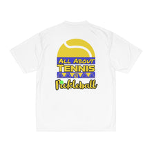 Load image into Gallery viewer, All About Tennis and Pickleball Logo Men&#39;s Performance T-Shirt
