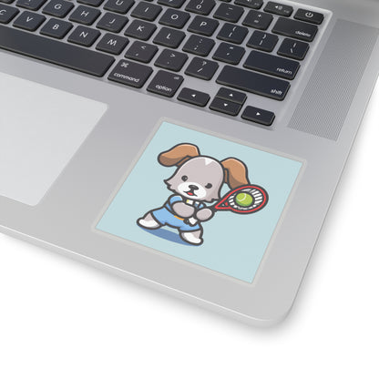 Tennis Dog Sticker (Blue)