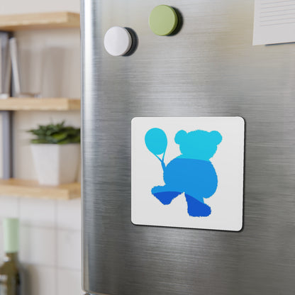 Tennis Teddy Bear - Die-Cut Magnets