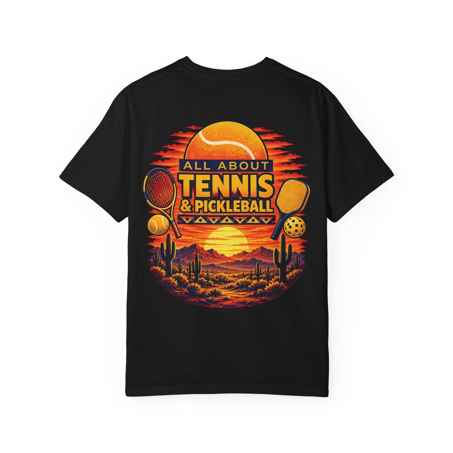 All About Tennis Sunset Garment-Dyed T-shirt