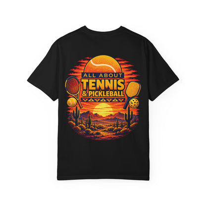 All About Tennis Sunset Garment-Dyed T-shirt