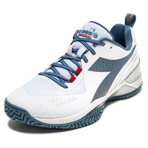 Diadora Men's Blushield Torneo 2 AG Tennis Shoes - White/Oceanview