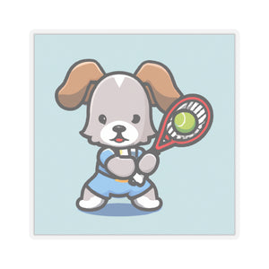 Tennis Dog Sticker (Blue)