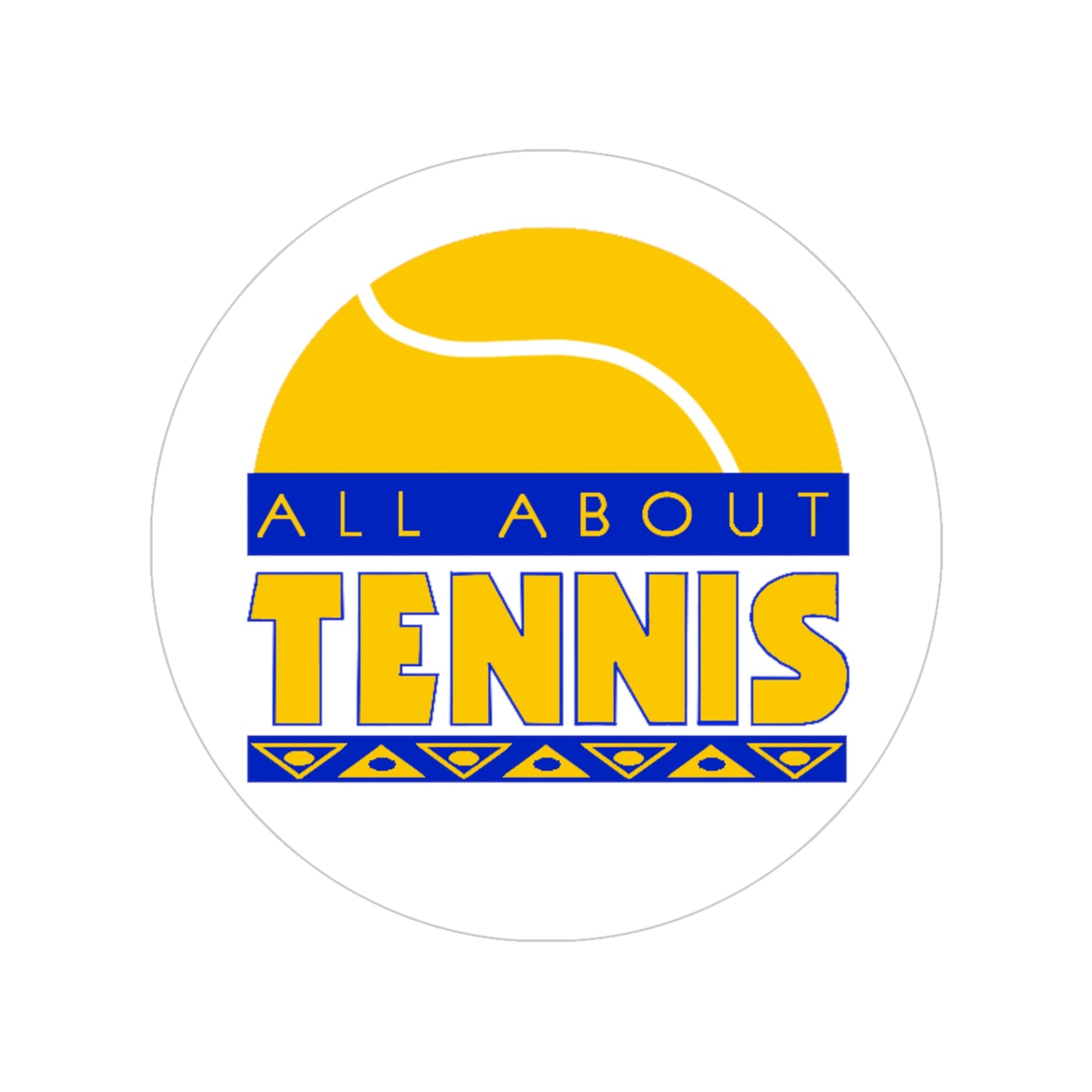 All About Tennis Transparent Outdoor Stickers, Round, 1pcs