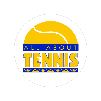 All About Tennis Transparent Outdoor Stickers, Round, 1pcs