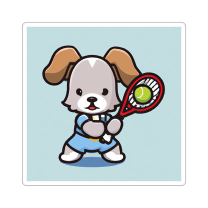 Tennis Dog Sticker (Blue)