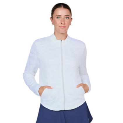 Sofibella Women's UV Staples 24” Quilt Jacket - White