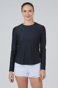 Sofibella Women's Mesh Long Sleeve - 2265 / Black