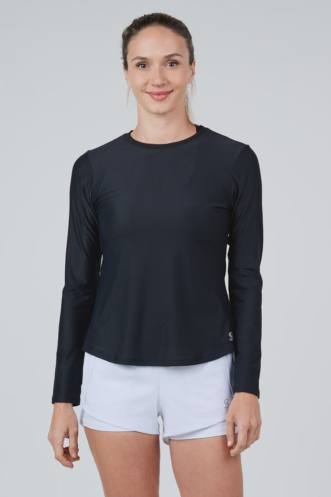 Sofibella Women's Mesh Long Sleeve - 2265 / Black