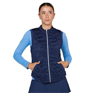 Sofibella Women's Quilt Vest UV Staples - Navy