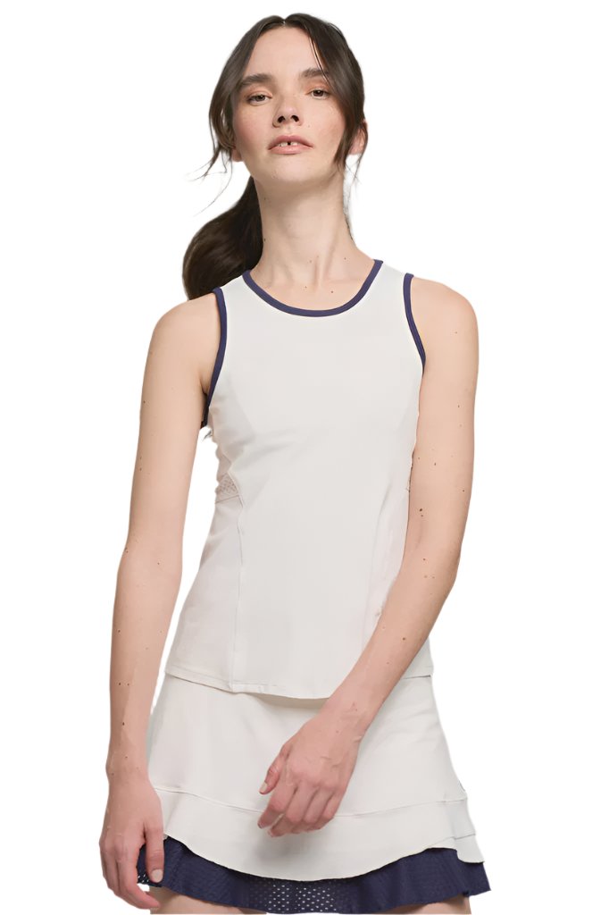 LIJA Women's Spice Tank - White/Eggplant