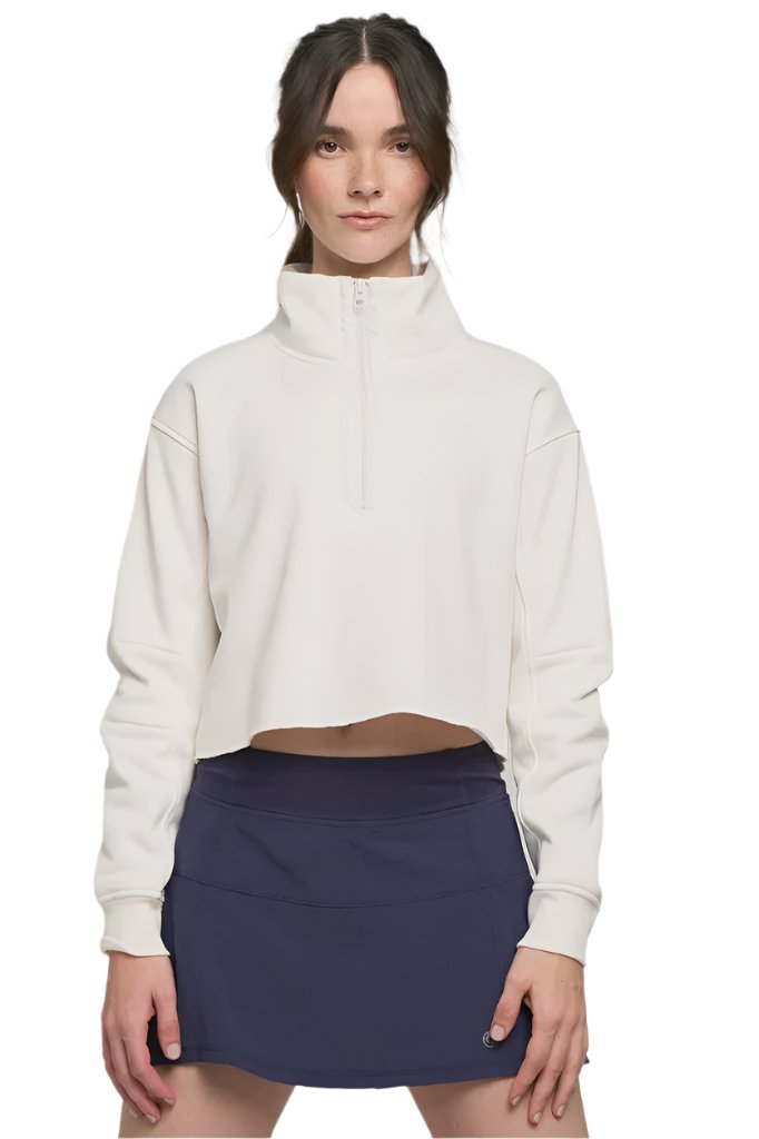 LIJA Women's Zip It Up Pullover - White