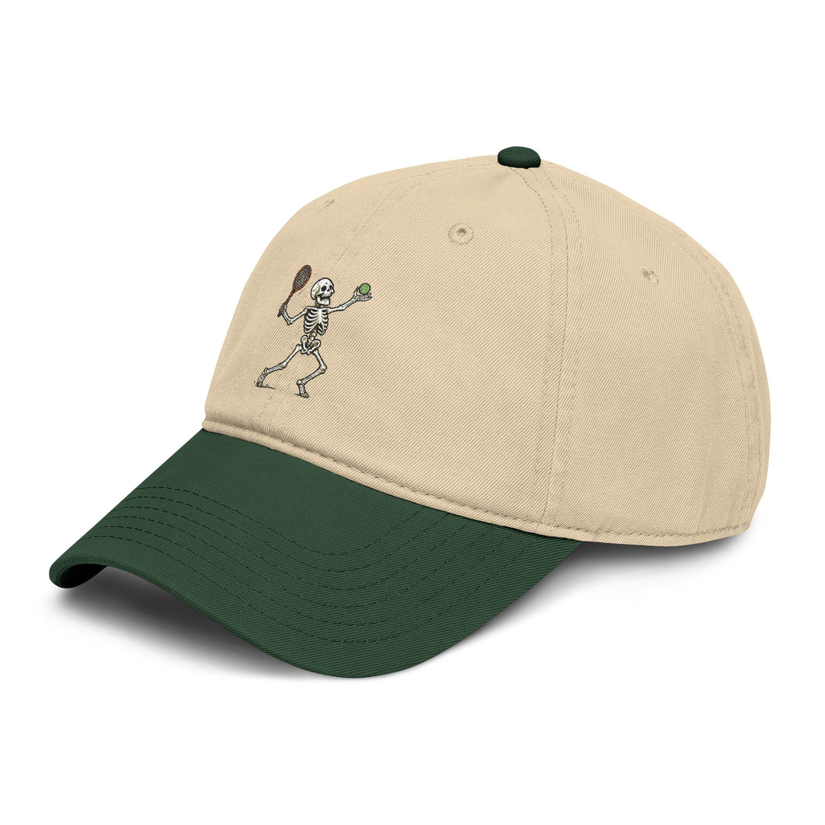 All About Tennis Skeleton Garment Washed Baseball Cap