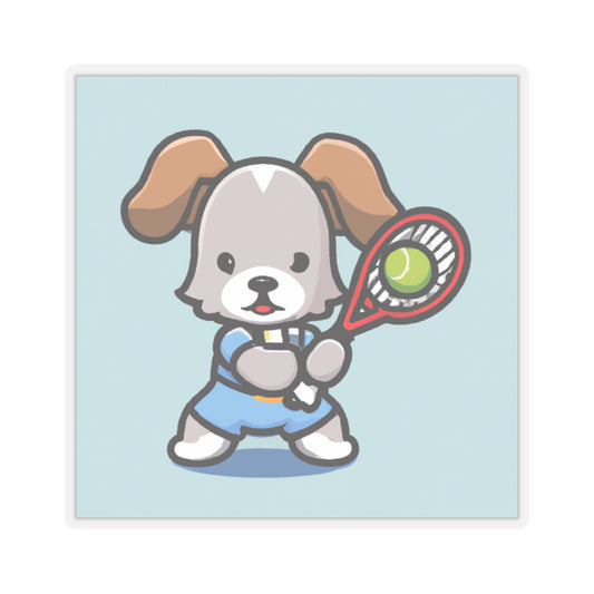 Tennis Dog Sticker (Blue)