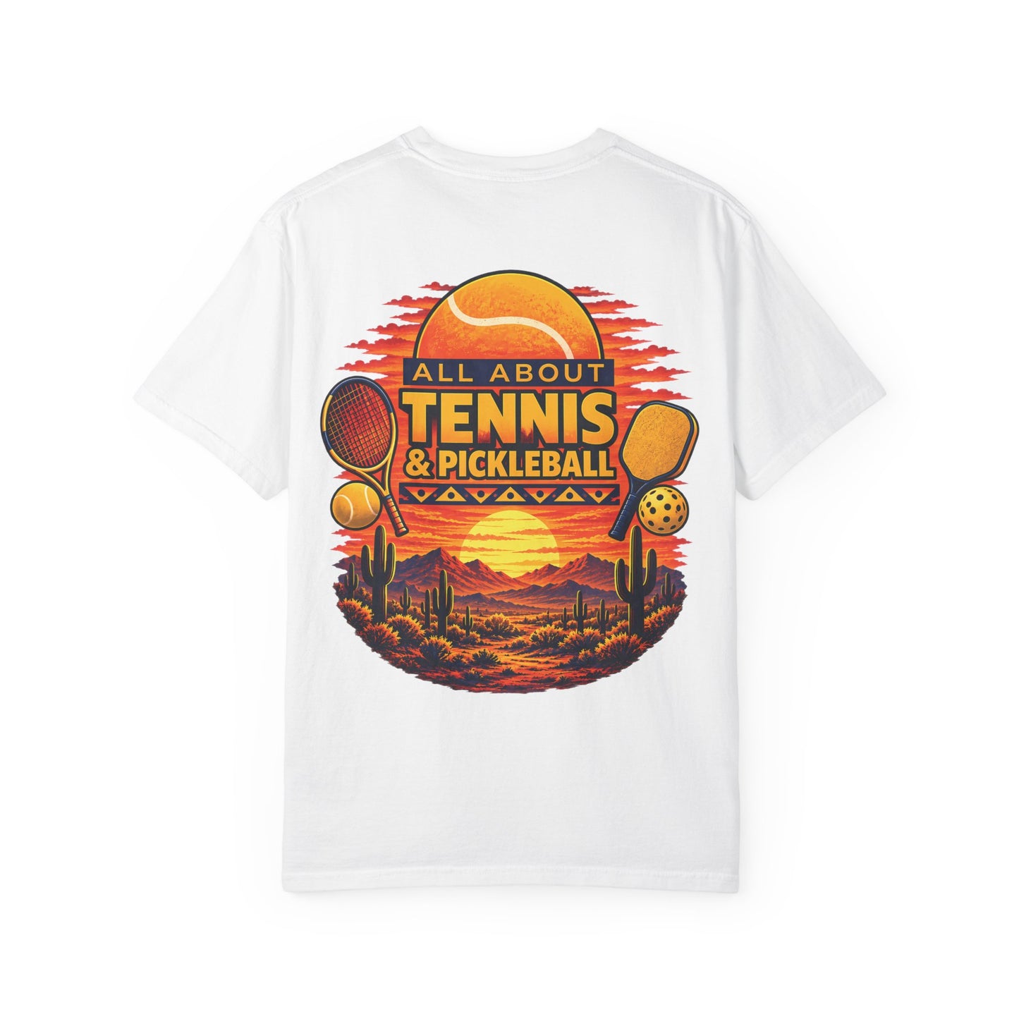 All About Tennis Sunset Garment-Dyed T-shirt
