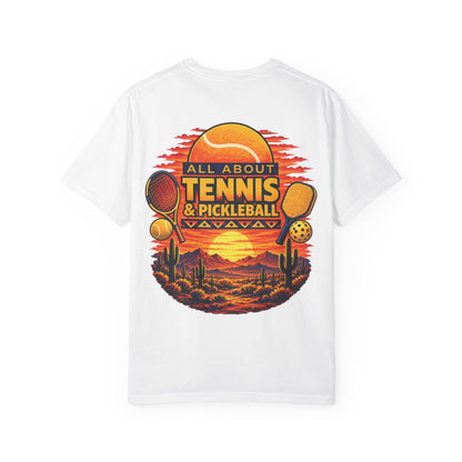 All About Tennis Sunset Garment-Dyed T-shirt