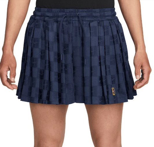 Nike Women's Dri-FIT Court Collection High Rise Tennis Short Midnight Navy- IB0769-410