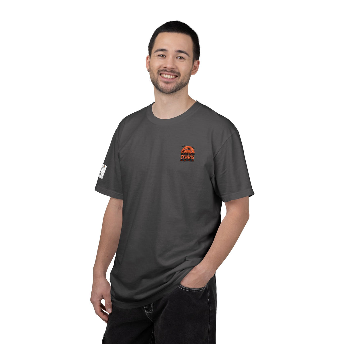 Spooky Tennis Embroidery All About Tennis Garment-Dyed T-shirt