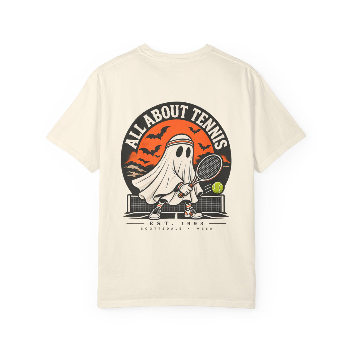 Headband Ghost Halloween Garment-Dyed T-shirt