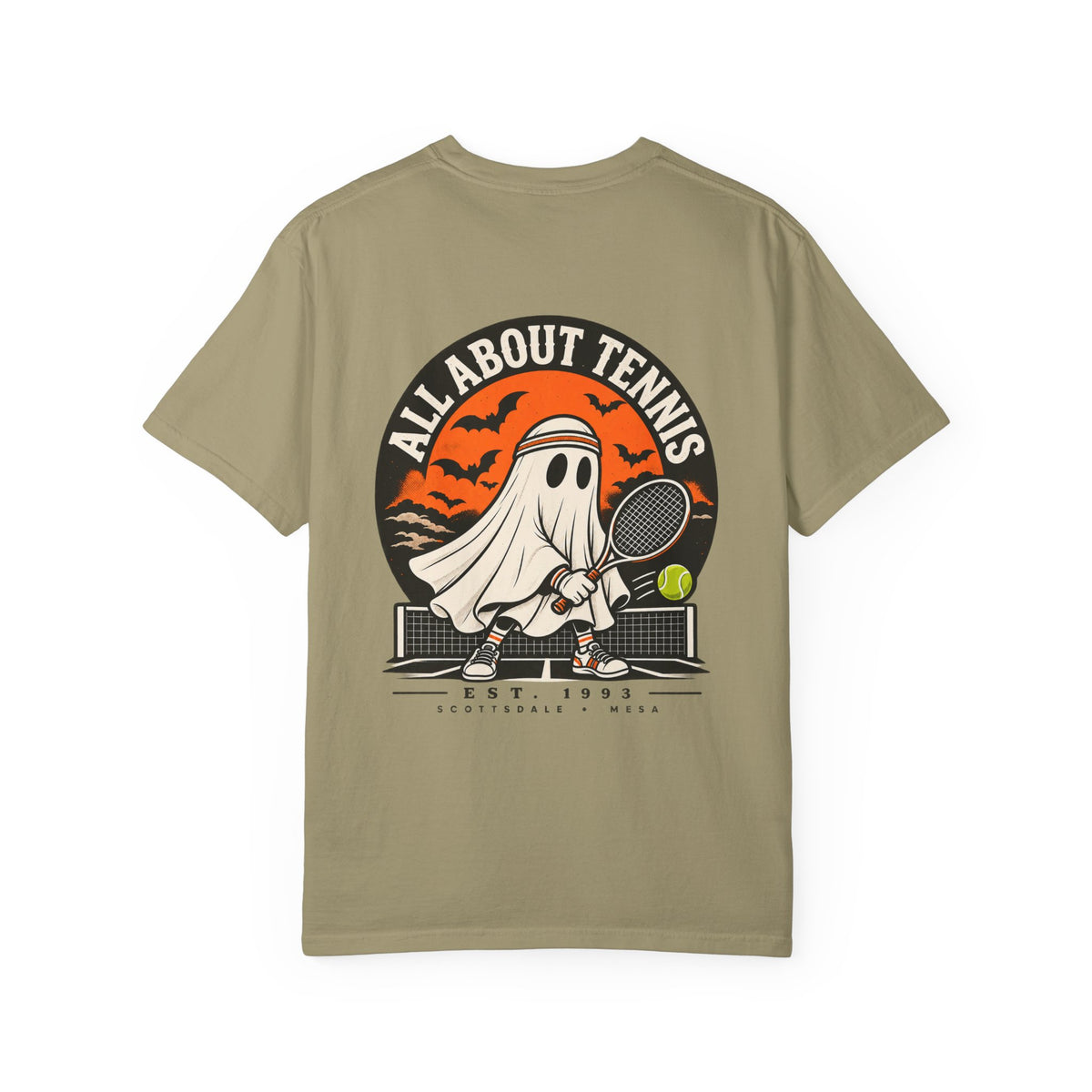 Headband Ghost Halloween Garment-Dyed T-shirt