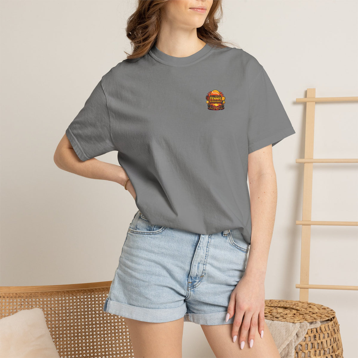 All About Tennis Sunset Garment-Dyed T-shirt