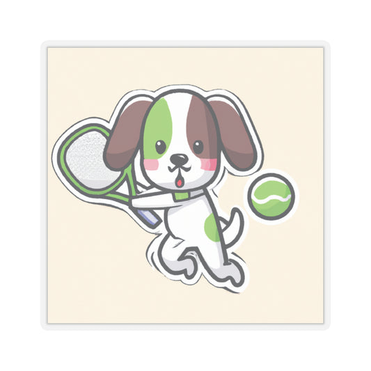 Tennis Dog Stickers (Beige)