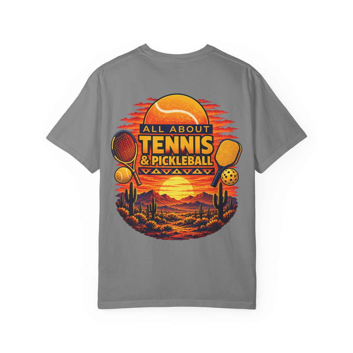 All About Tennis Sunset Garment-Dyed T-shirt