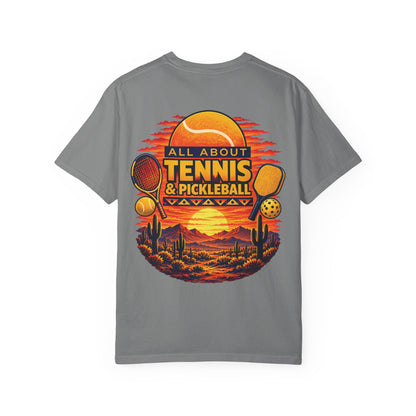 All About Tennis Sunset Garment-Dyed T-shirt