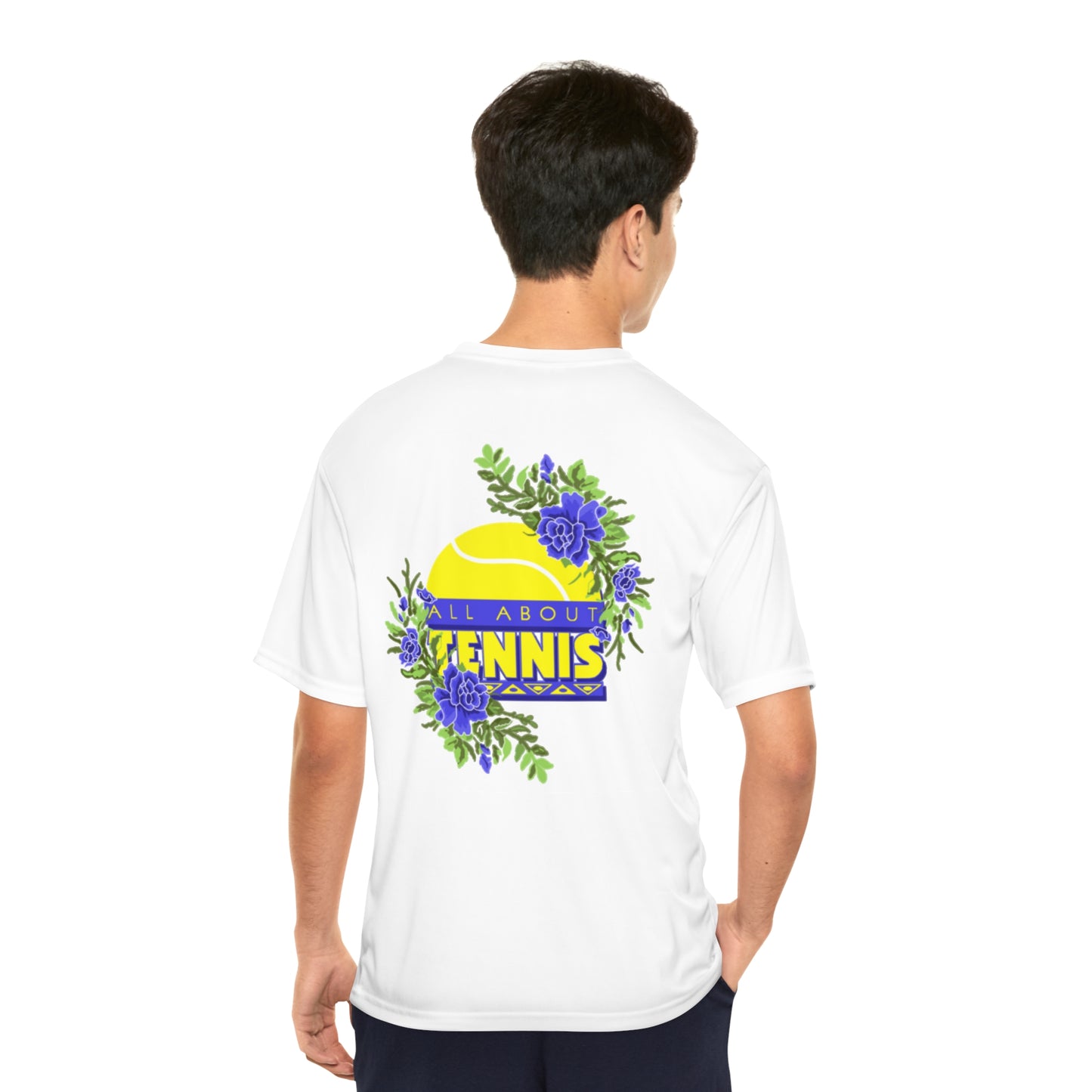 All About Tennis Floral - Men's Performance T-Shirt