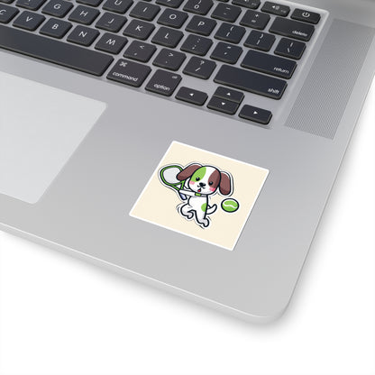 Tennis Dog Stickers (Beige)