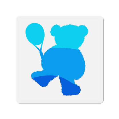 Tennis Teddy Bear - Die-Cut Magnets