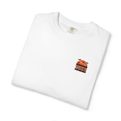 Spooky Tennis Embroidery All About Tennis Garment-Dyed T-shirt