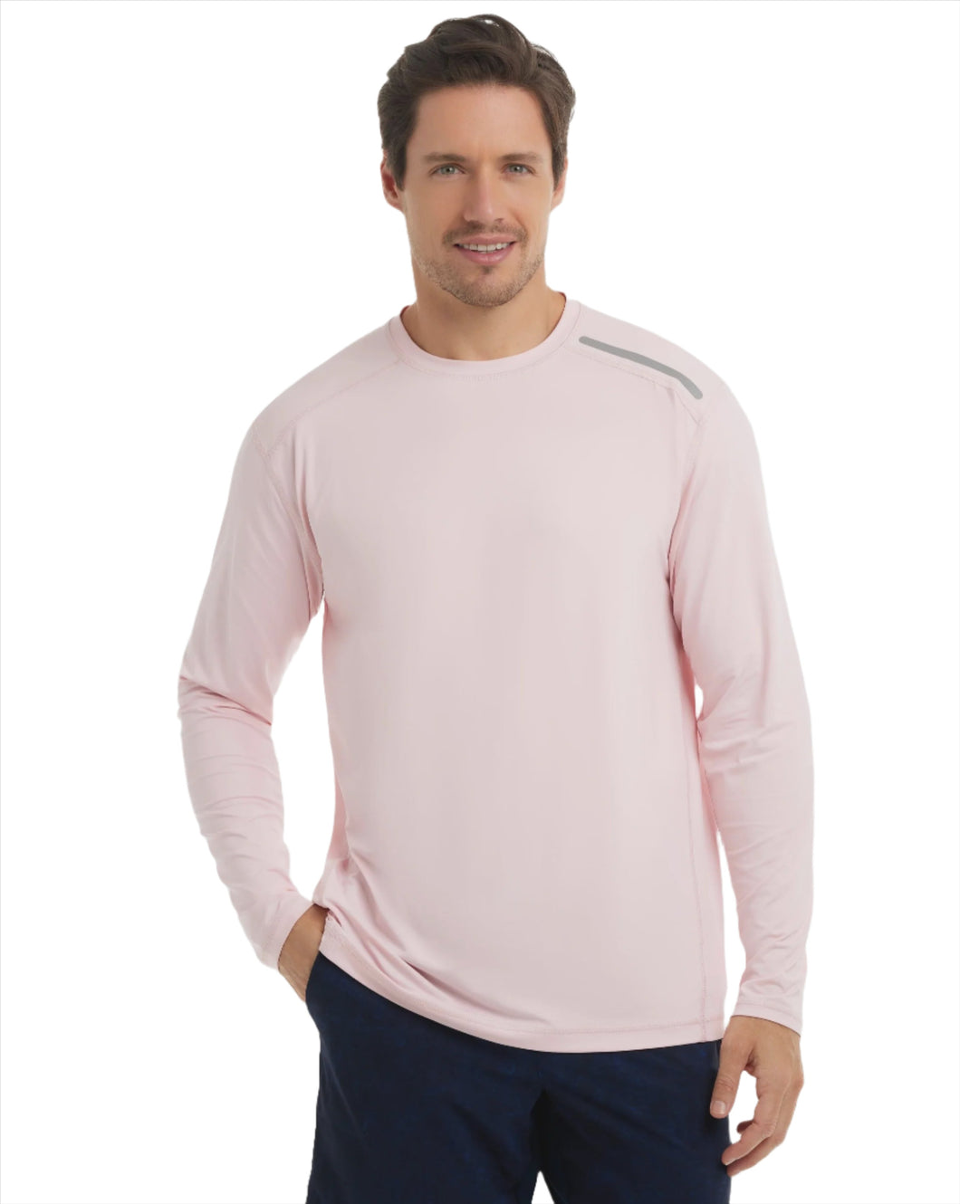 Bloq UV Men's Long Sleeve Jet Tee - Tickle Me Pink