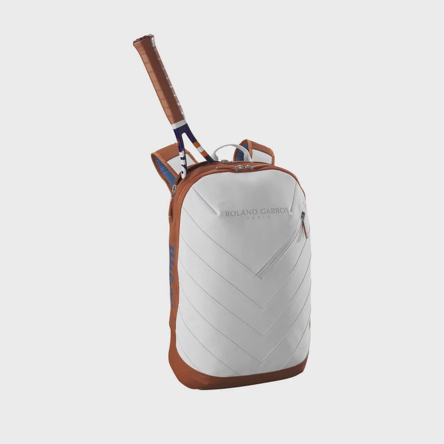 Wilson x Roland-Garros Tour Backpack racquet bag - Ecru and Blue