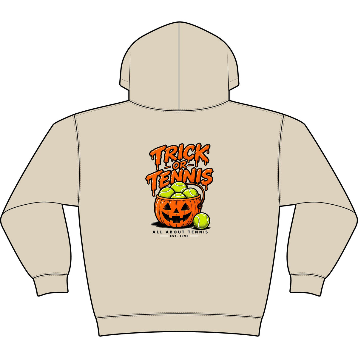 Trick or Tennis Halloween Heavy Hoodie