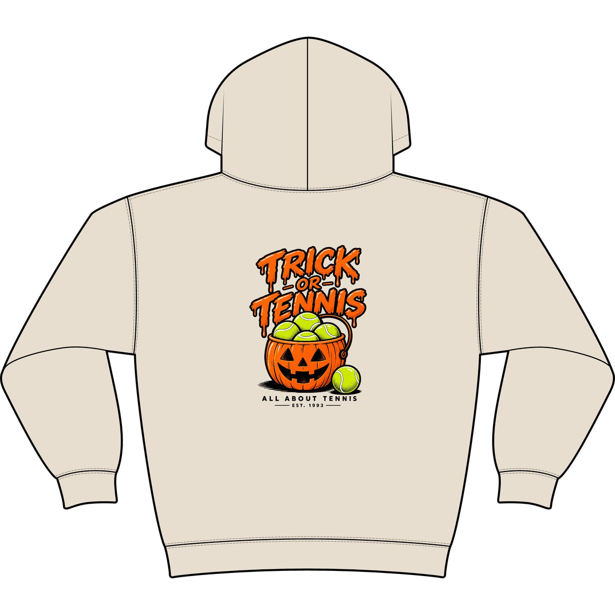 Trick or Tennis Halloween Heavy Hoodie