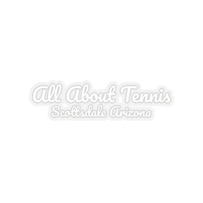 All About Tennis Scottsdale Arizona Stickers (White Pacifico)