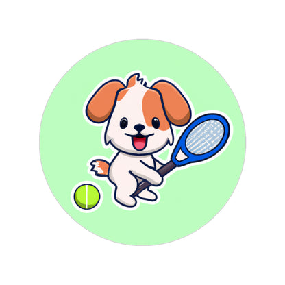 Mint Dog Transparent Outdoor Stickers, Round, 1pcs