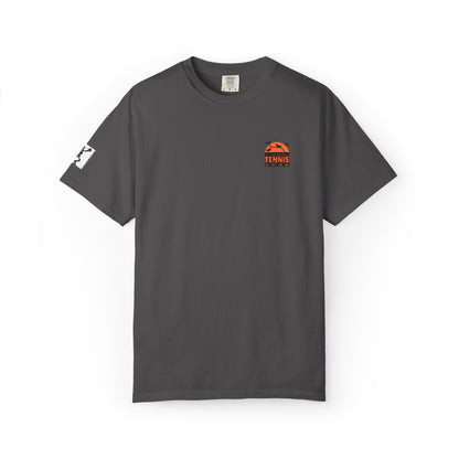 Spooky Tennis Embroidery All About Tennis Garment-Dyed T-shirt