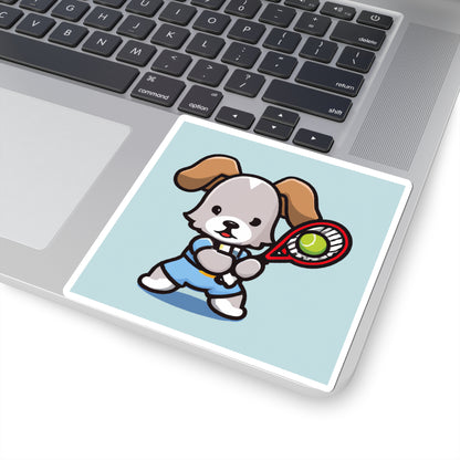 Tennis Dog Sticker (Blue)